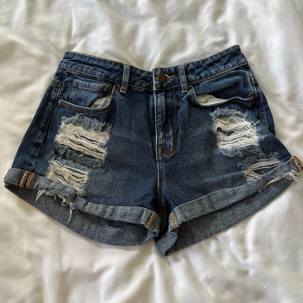 High Waist Denim Shorts
